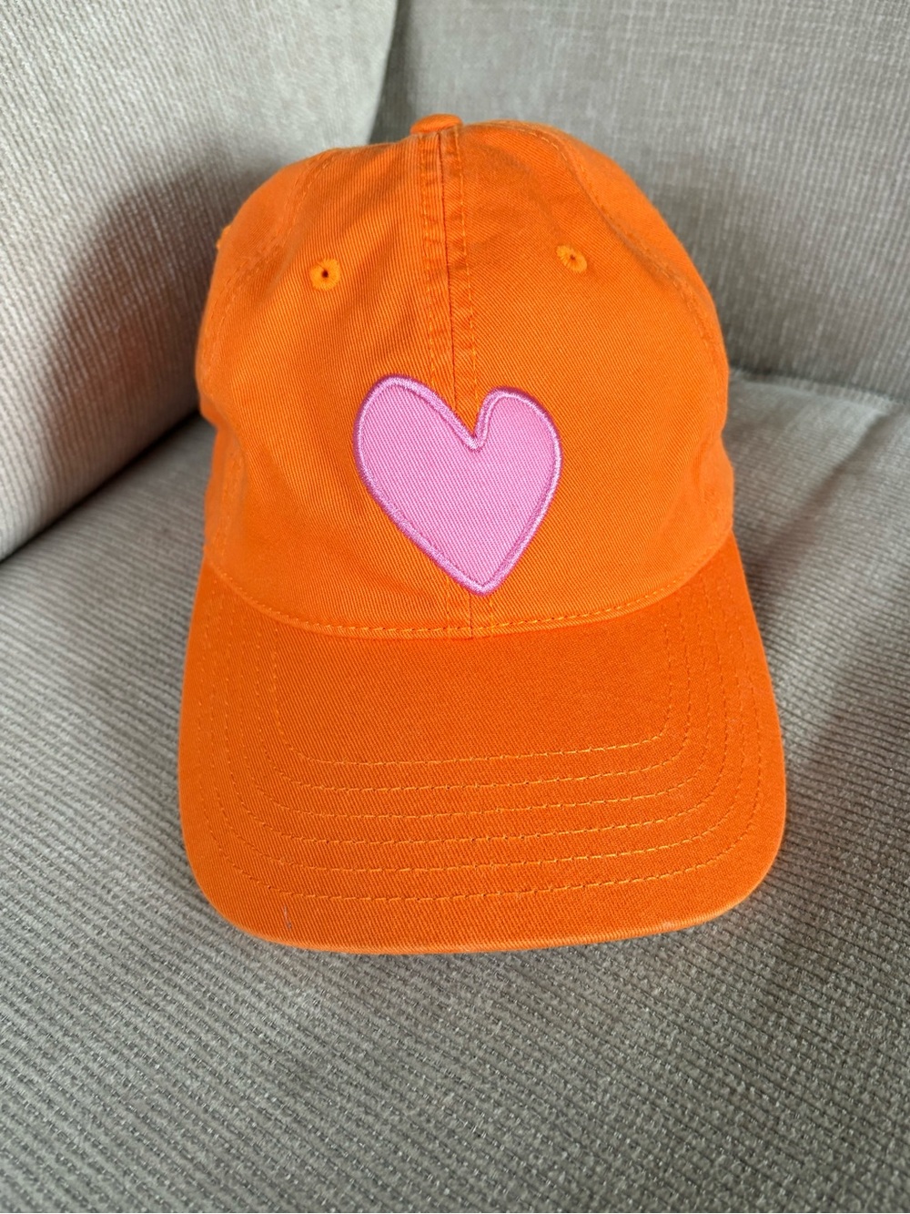Kerri Rosenthal Women’s adjustable cap with Pink Heart Patch - Brand New Hat